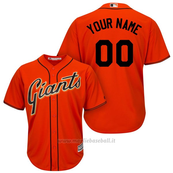 Maglia Baseball Bambino San Francisco Giants Personalizzate Arancione